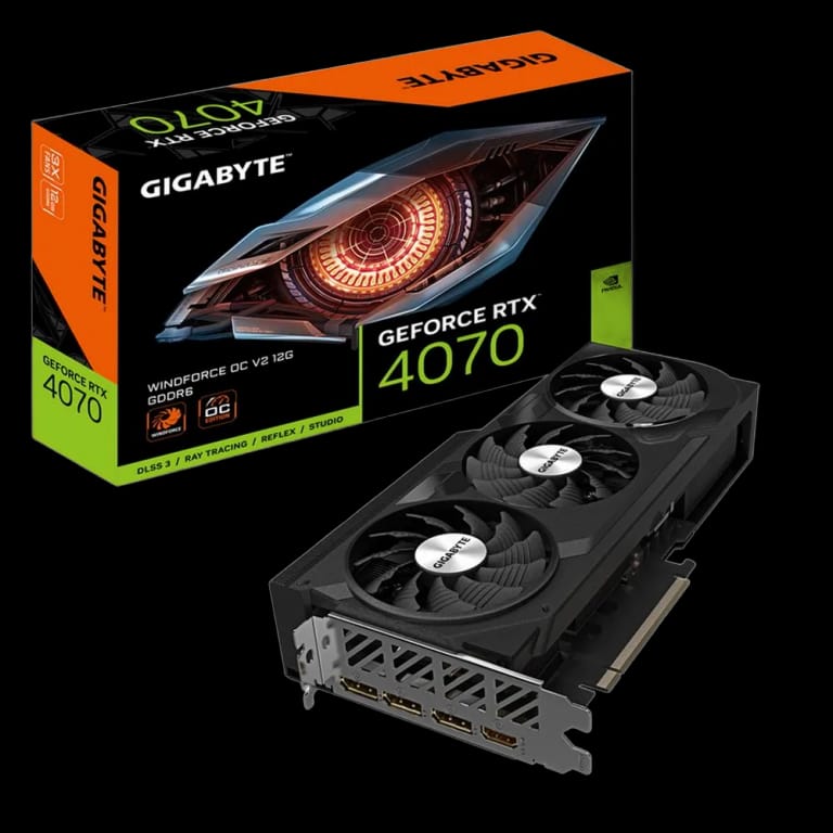 Видеокарта Gigabyte RTX4070 WINDFORCE OC V2 12GB GDDR6 192bit 3xDP HDMI 3FAN RTL