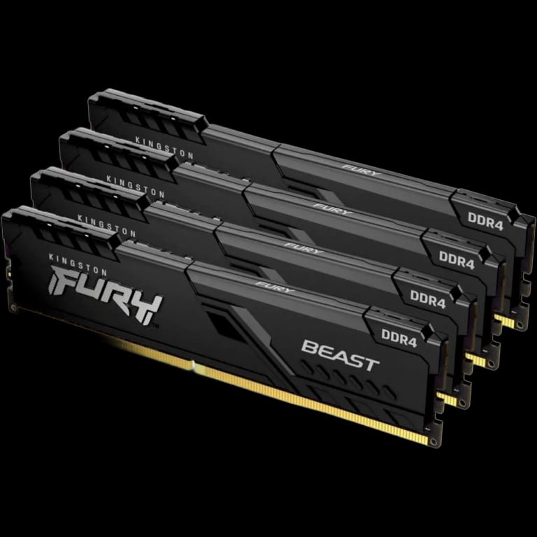 Модуль памяти Kingston 32GB Kingston DDR4 3600 DIMM FURY Beast Black Gaming Memory KF436C17BBK4/32 Non-ECC, CL17, 1.35V, KF436C17BBK4/32 1Gx8 (Kit of 4), RTL