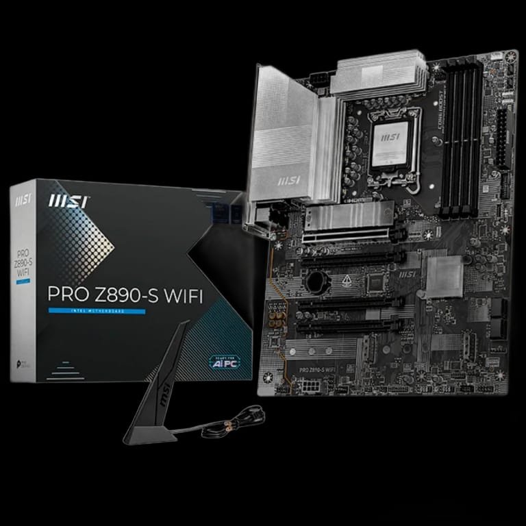 Материнская плата MSI PRO Z890-S WIFI Z890, LGA1851, 4*DDR5, 4*PCIEx16, 1*PCIEx1, 3*M.2, 2*TypeC, 8*USB3.2Gen1, 4*USB2.0, 4*SATA3.0, 2.5G, Thunderbolt4, DP, HDMI, ATX, RTL