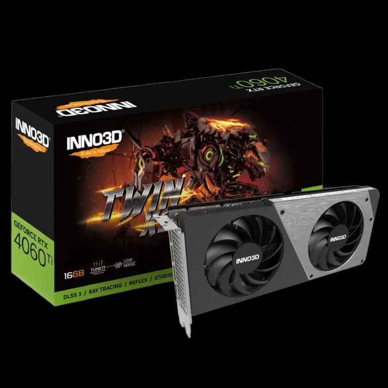 Видеокарта INNO3D RTX4060Ti 16GB TWIN OC GDDR6 128-bit DPx3 HDMI 2FAN RTL 