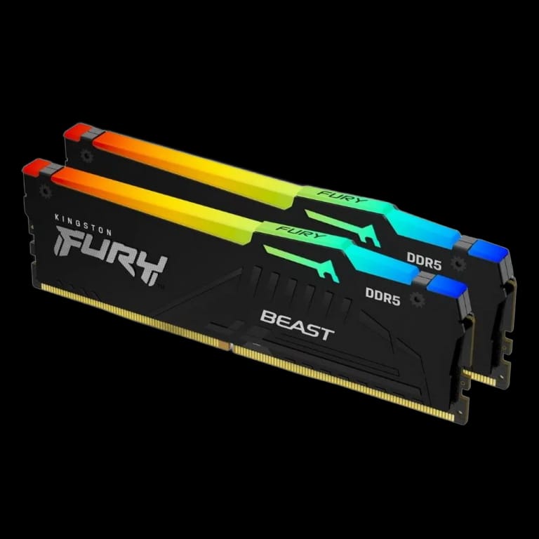 Модуль памяти Kingston 64GB Kingston DDR5 6000 DIMM FURY Beast RGB XMP Gaming Memory  KF560C40BBAK2-64 Non-ECC, , CL40, 1.35V, (Kit of 2) 2RX8 40-40-40  288-pin 16Gbit, RTL