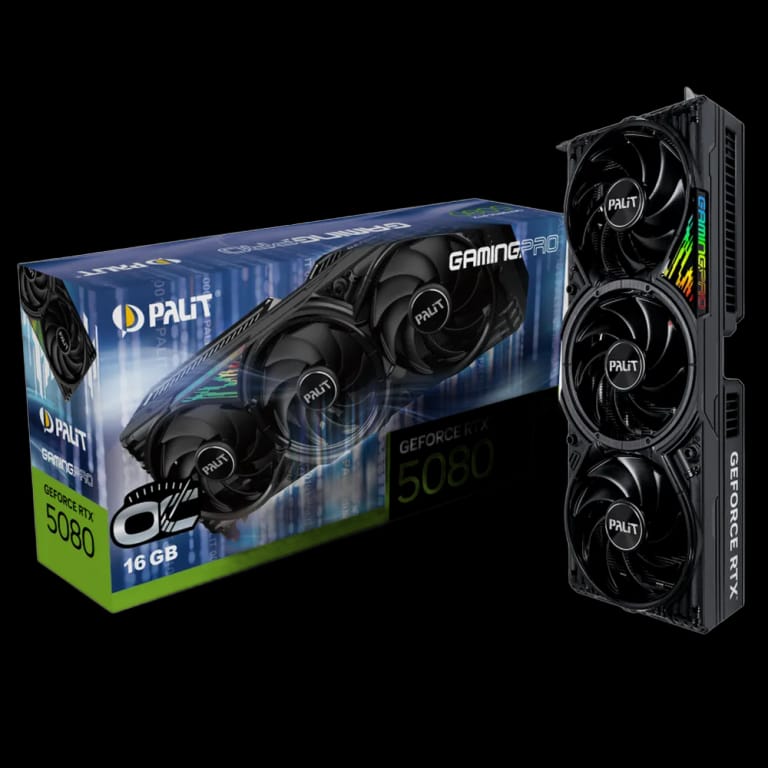 Видеокарта Palit RTX5080 GAMINGPRO OC 16GB GDDR7 256bit 3xDP HDMI 3FAN RTL