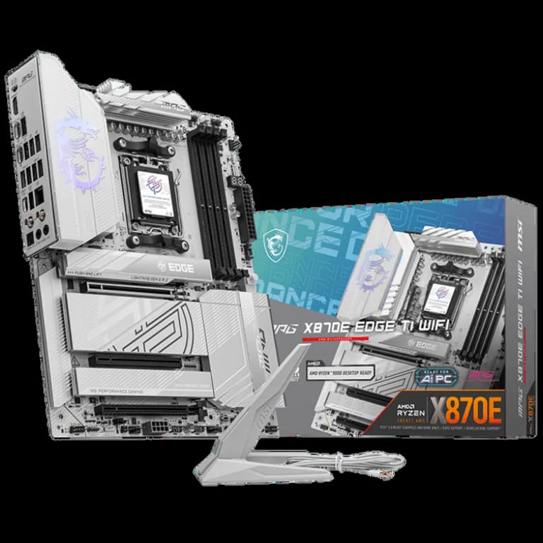 Материнская плата MSI MPG X870E EDGE TI WIFI X870, AM5, 4*DDR5, 3*PCIEx16, 4*M.2, 3*TypeC, 5*USB3.2Gen2, 4*USB3.2Gen1, 4*USB2.0, 4*SATA3.0, 5G, 2*Type-C(DP), HDMI, ATX, RTL