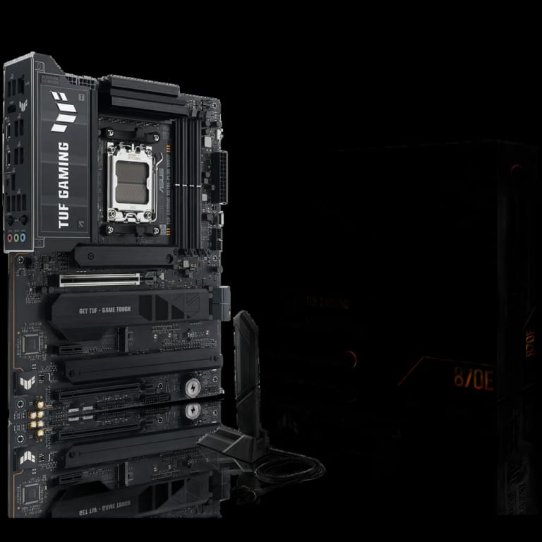 Материнская плата ASUS TUF GAMING X870E-PLUS WIFI7 AM5 ATX 4xDDR5 2xPCIEx16 PCIEx1 4xM.2 2хUSB-C HDMI 2.5GLAN Wi-Fi 7