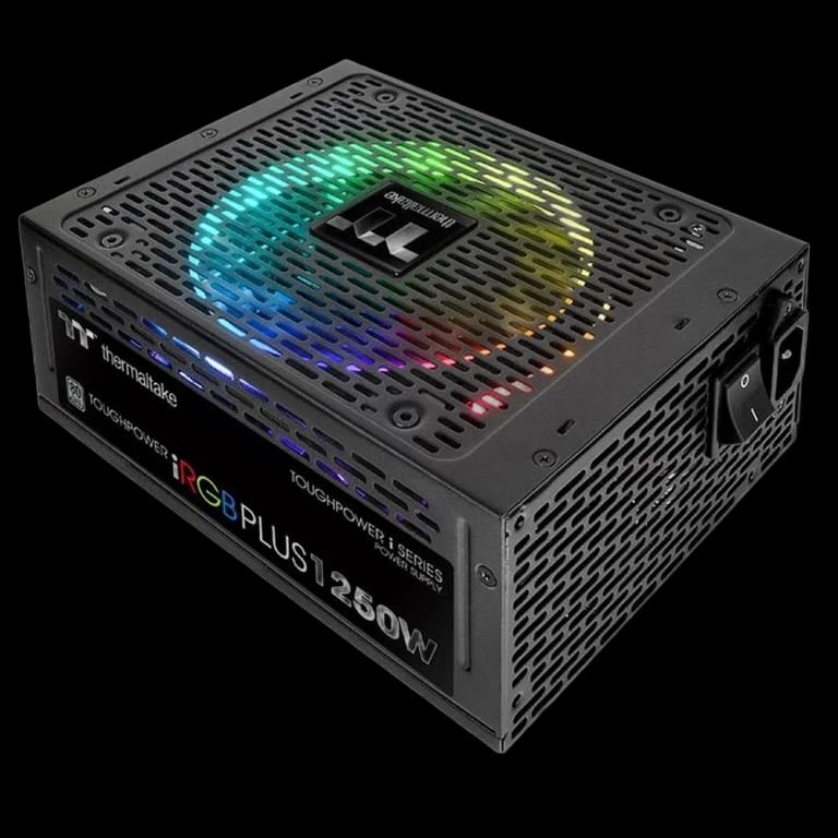 Блок питания Thermaltake Toughpower iRGB PLUS 1250W Titanium /1250W/Fully Modular/Riing Duo/Full Range/Digital/80 Plus Titanium/EU/106% JP CAP/All Flat Cables