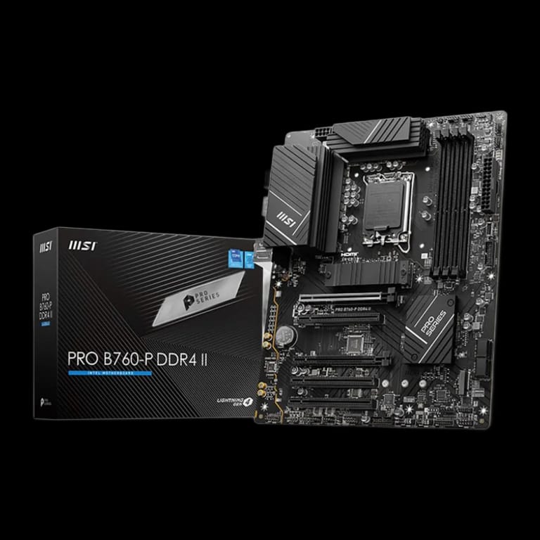 Материнская плата MSI PRO B760-P DDR4 II \601-7E29-010,10 \801-7E29-001 \STD OPT:A PRO B760-P DDR4 II, B760, LGA1700, 4DDR4, 5PCI-Ex16, M.2(1*KEY E+2*KEY M), 4SATA3, 1USB3.2\,