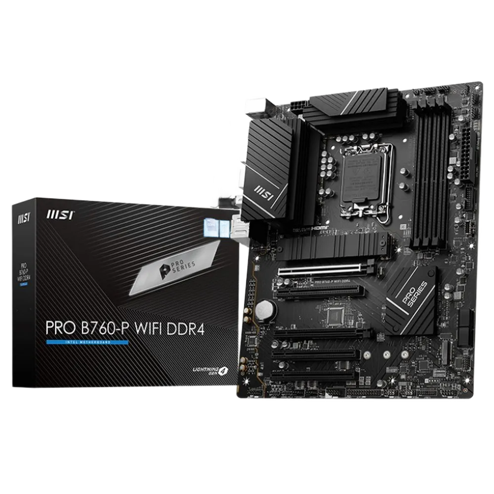 MSI PRO B760-P - DDR4, WIFI, черный цвет